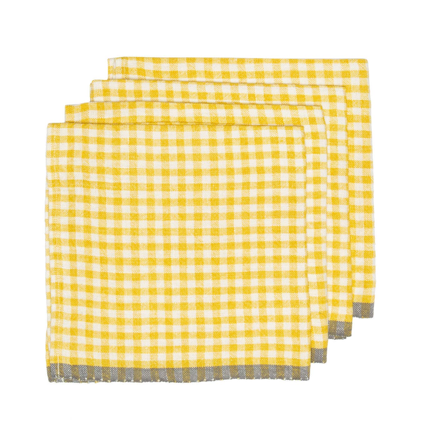 Gingham Linen Napkin Set - Provence