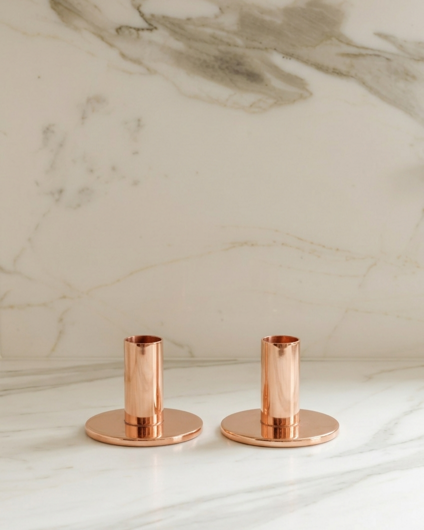 Copper Taper Holder Set