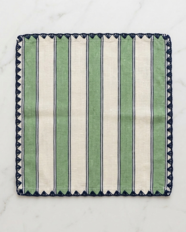 Heritage Stripe Linen Napkin Set