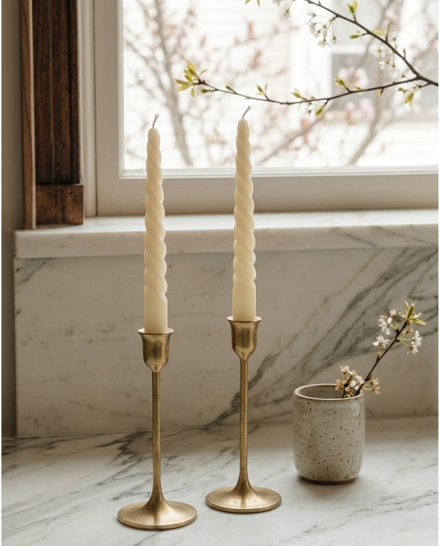 Twisted Taper Candle Set
