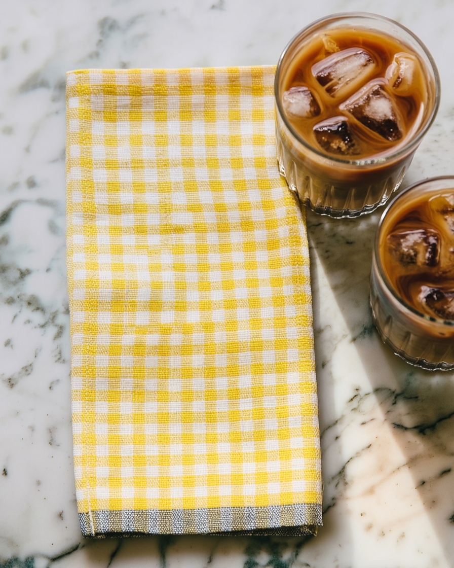 Gingham Linen Napkin Set - Provence
